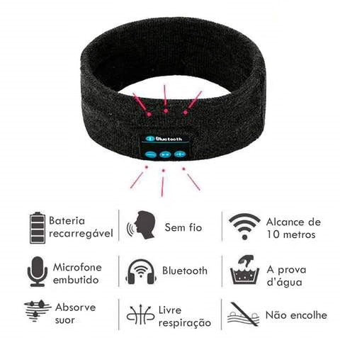 Fone Bluetooth; HEADBAND; Ajustável em qualquer cabeça; qualidade de som.