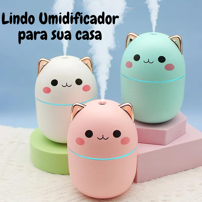 Mini umidificador de Ar fofo, Umidificador de Óleo essencial para casa, quartos; Purificador de Perfume.